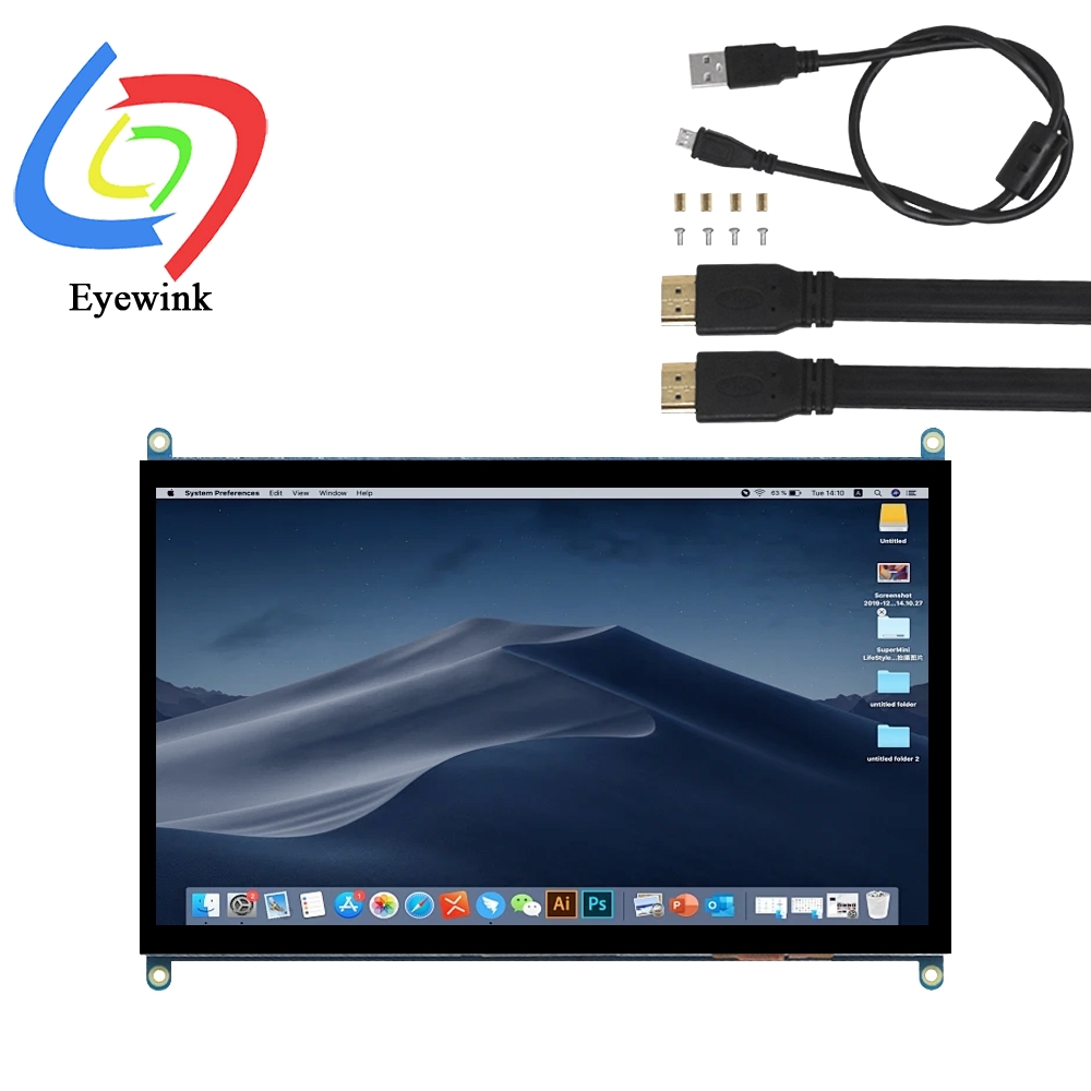 Pantalla Raspberry Pi pantalla táctil de 10,1 pulgadas pantalla HDMI 1024*600 para Raspberry Pi 5/4/3B/B + Win11/10/8