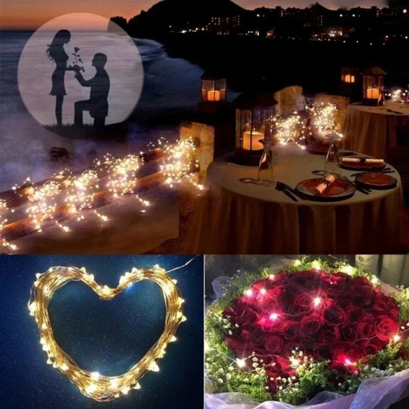 LED Solar Light Outdoor Garden Fairy String Light Led Twinkle Waterproof Lamp for Camping Patio Wedding Party 6m/12m/23m/33m