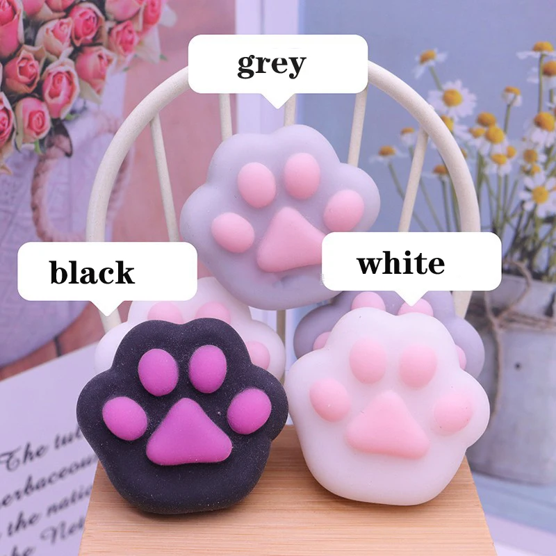 3pcs Kawaii Mini Squishy Cat PAW Pinch Squeeze ของเล่นน่ารัก Cat PAW สัตว์ Dango Fidgeting เด็ก Sensory ของเล่นสาวของขวัญราคาถูก Stuff