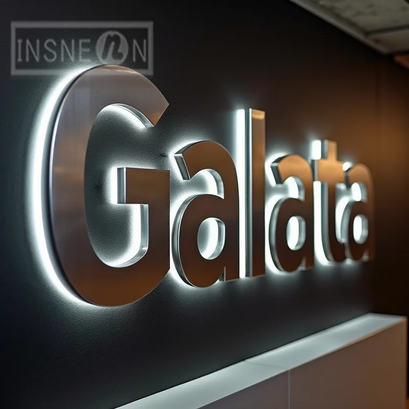 Custom Made LED Backlit 3D Sign Metal Letters For Outdoor Business Storefront Waterproof Advertising Display