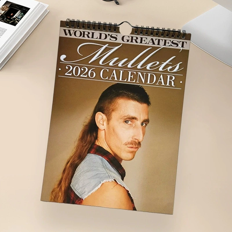 2026 Mullet Calendar Hair Stylist Journal Daily View Journal & Organiser Hair Stylist's Mullets Funny Cool Calendar