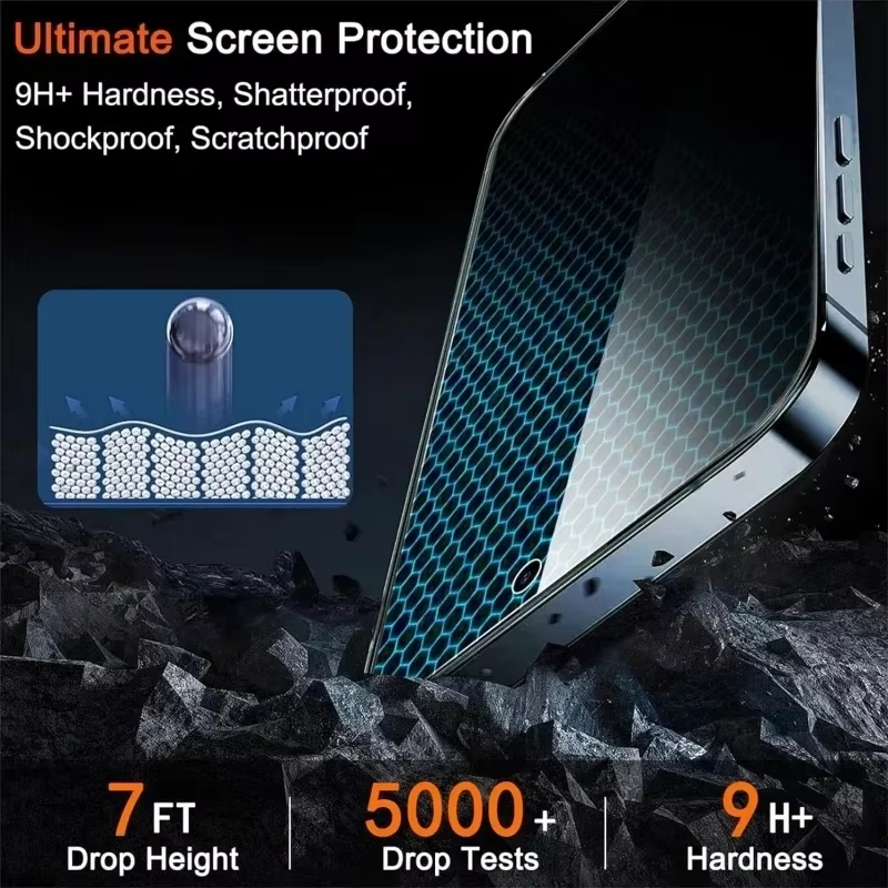 Privacy Screen Protector For iPhone 16 Pro 13 17 15 11 12 14 Pro Max 16e Mini Anti-spy Glass For iPhone SE 2022 8 7 Plus XR Air