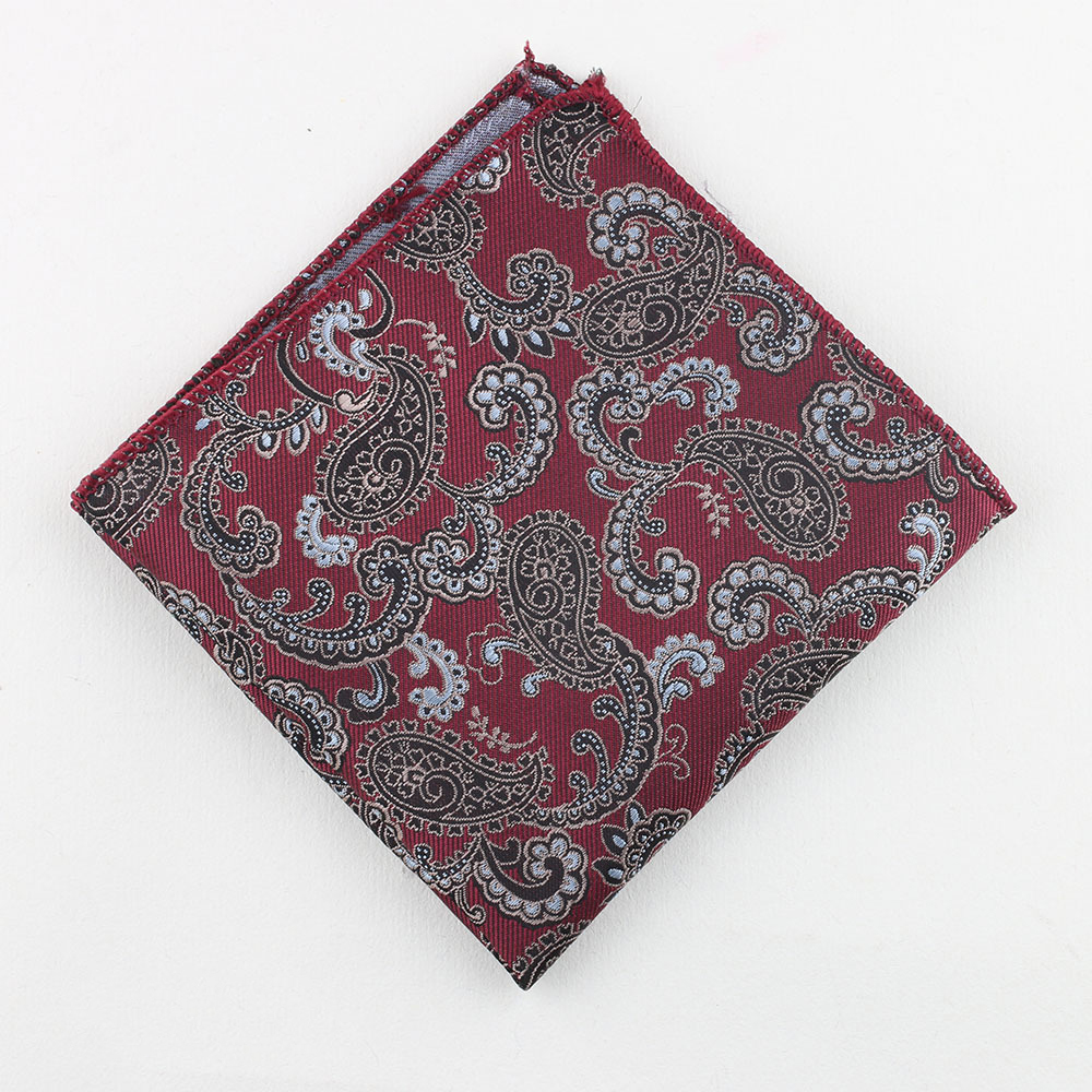 22 cm Klassieke Paisley Pochet heren Polyester Jacquard Zachte Zakdoek Bruiloft Pak Accessoires Smoking Formele Zakdoek