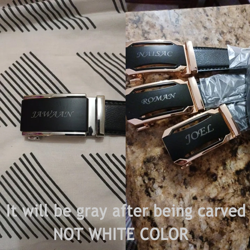 CEXIKA, cinturón con hebilla automática para hombre, logotipo con nombre grabado personalizado, cinturones de cintura de cuero genuino para pantalones vaqueros, regalo personalizado para el Día del Padre