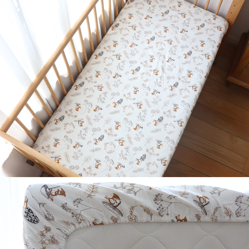 Sábana bajera ajustable para cuna de bebé de 130x70cm, funda protectora de colchón para cama de recién nacido, ropa de cama para niño y niña, se acepta tamaño personalizado