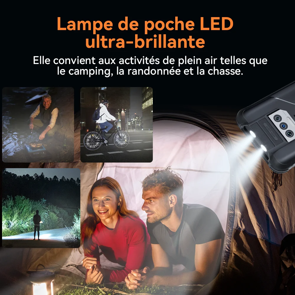 Smartphone robuste et étanche IP68 Android 13, Cubot KingKong 8, Octa-core, 12 Go de RAM(6 + 6 Go), 256 Go Dean, 10600mAh, appareil photo 48MP, NDavid