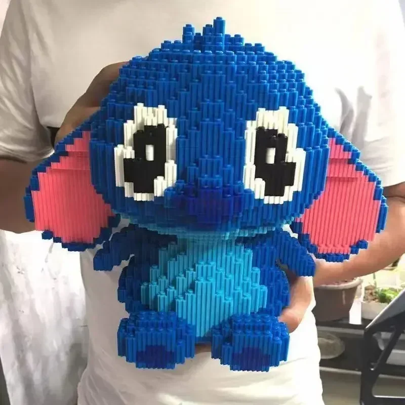 New Disney Building Block Stitch Giant Stitzer Assembly ของเล่นเด็กของขวัญวันเกิดปริศนาเดสก์ท็อปตกแต่ง Fast การจัดส่ง