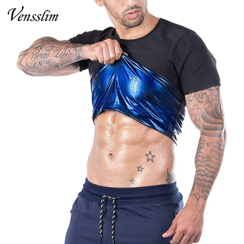Vensslim masculino sauna terno suor calor armadilha treino queimador de gordura colete emagrecimento corpo shaper tanque superior cintura trainer fitness espartilho