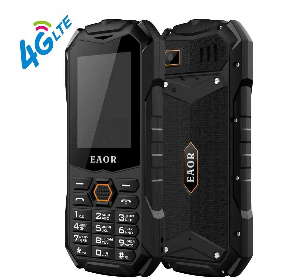 EAOR 4G/2G teléfono delgado y resistente IP68 impermeable al aire libre teclado teléfonos batería grande Dual SIM función teléfono con antorcha deslumbrante