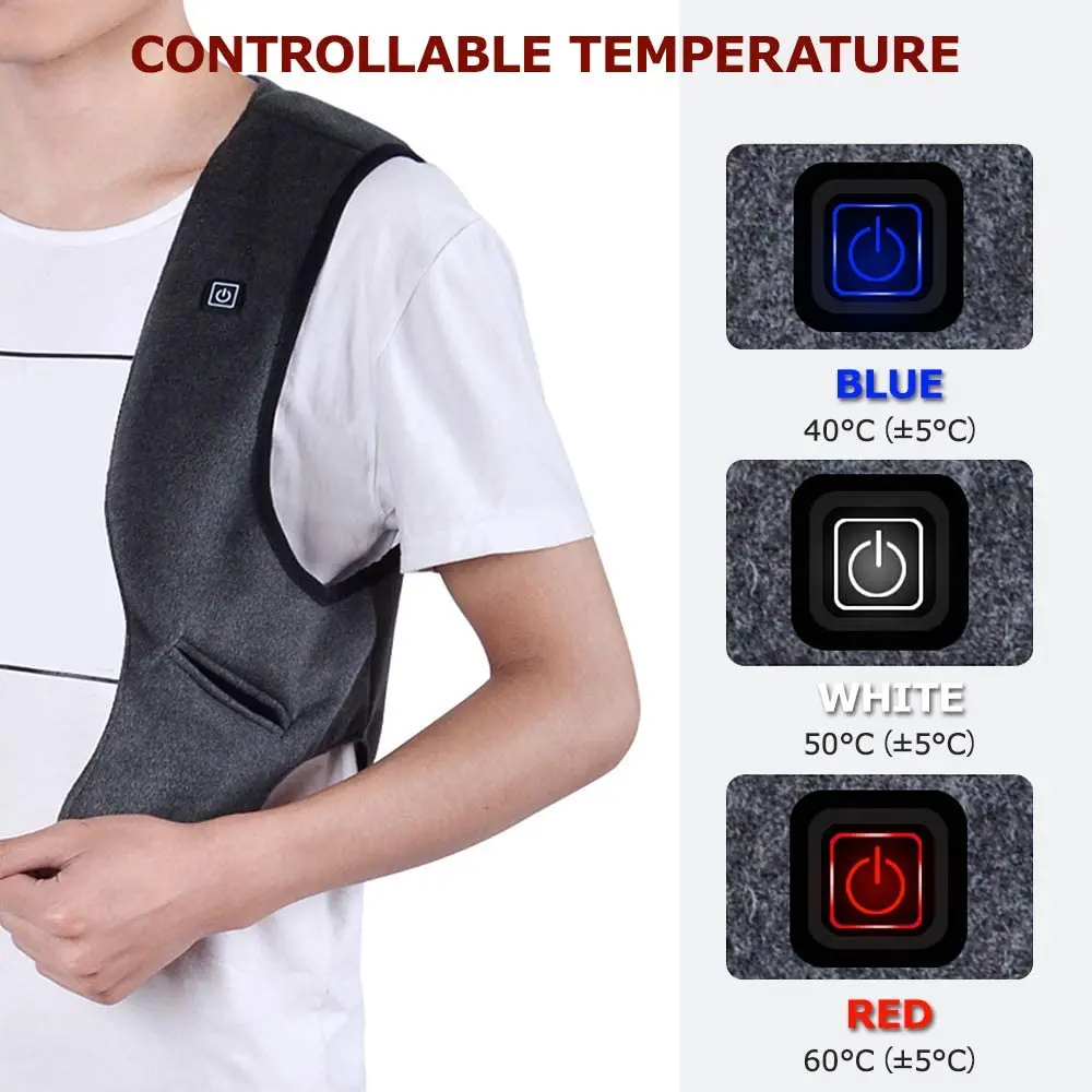 Chaleco calefactable de alta calidad para hombre, chaquetas eléctricas con calefacción de grafeno, chaqueta acolchada con calefacción USB, otoño e invierno