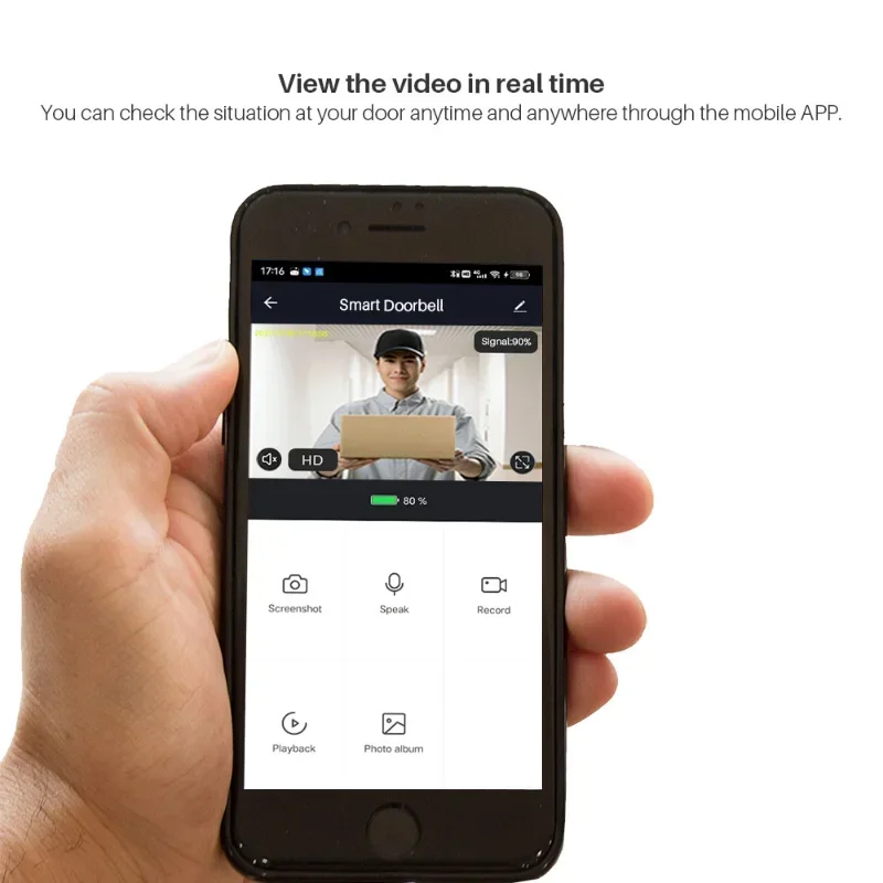 Smart Video Türklingel Kamera 1080p Wifi Video Intercom Türklingel Kamera Zwei-Wege-Audio funktioniert mit Alexa Echo Show Google Home