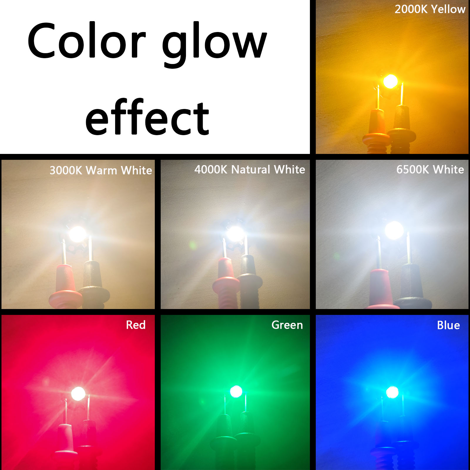 10 stücke LED SMD COB Lampe Perle 1W 3W High Power Chip Weiß Rot Blau Grün Diode mit 20mm Schwarz PCB Kühlkörper Aluminium Substrat DIY