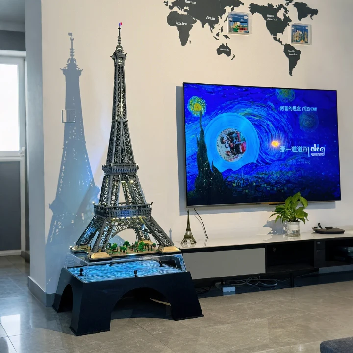 Diy 1.5m de altura torres eiffel modelo criatividade blocos de construção compatível 10307 tijolos arquitetura 10001 pçs brinquedos educativos para crianças