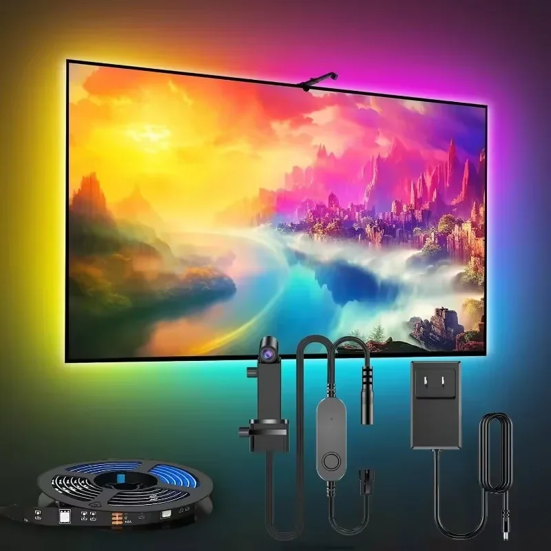 EISSLOLY TV LED Hintergrundbeleuchtung mit AR Color Gamut Sensor Led Tv Licht Streifen RGB Licht Weihnachten Lichter Led Streifen Licht