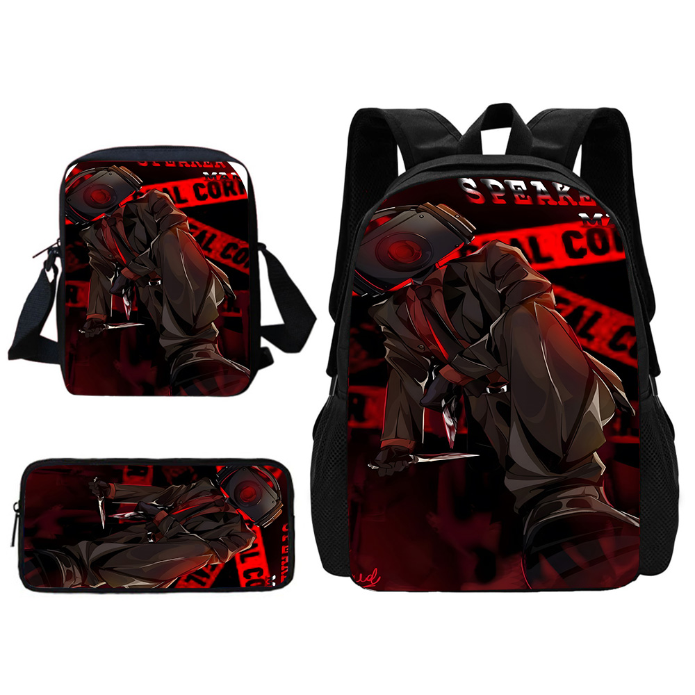 Juego de 3 uds Skibidi, inodoro, escuela, mochila escolar para niños con bolso de hombro, bolsas de lápices, mochilas escolares para niños y niñas, el mejor regalo