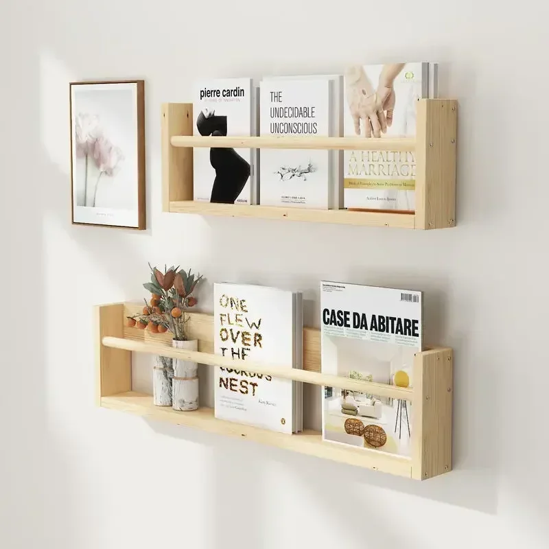 Estantes flotantes de madera, estantes de pared para libros de guardería, estantería para niños, decoración para sala de estar, dormitorio, cocina, especias, estante de almacenamiento para el baño