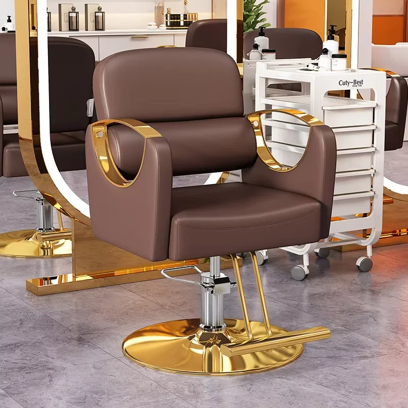 Salão de beleza cadeiras de barbeiro acessórios giratórios estilo cadeiras cabeleireiro esteticista suprimentos silla peluqueria salão de beleza móveis