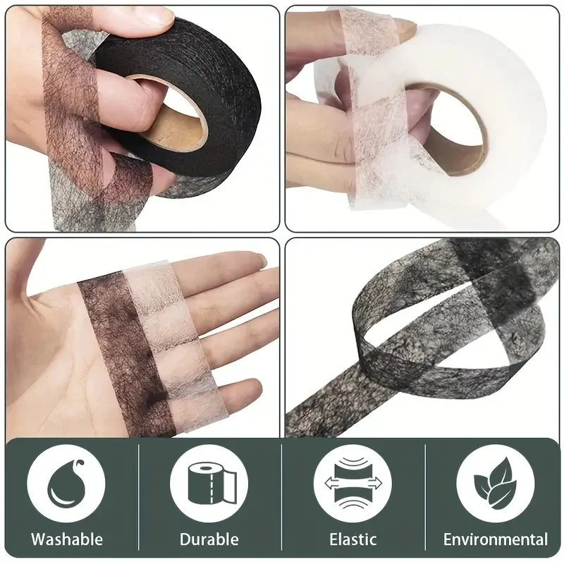 2 rolle Schwarz Weiß doppelseitige Interlining Klebstoff Stoff Kleidung Eisen Auf Saum Band Interlining Web DIY Nähen patchwork Zubehör