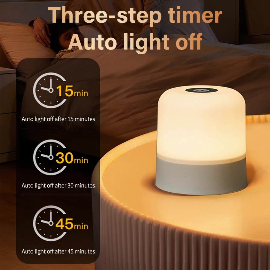 13 Color LED Table Lamp - Touch & Remote Control Dimmable Rechargeable Bedside Night Lamp for Room Decor
