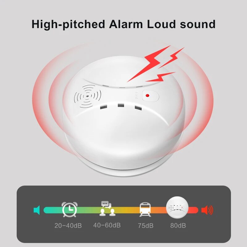 Brandrauch melders ensor tragbarer unabhängiger Feueralarm sensor Haus/Büro/Einkaufs zentrum/Hotel/Restaurant Sicherheits alarmsystem