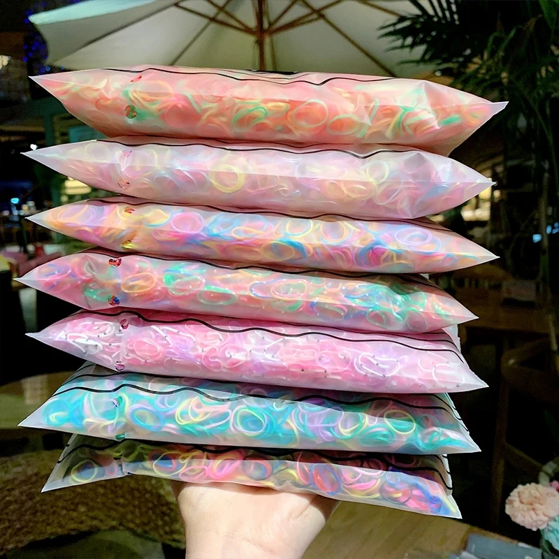 1000 pz/pacco Ragazze Colorate Piccole Elastici Usa E Getta Gomma Per Titolare Coda di Cavallo Fasce Elastiche Per Capelli Accessori Per Capelli di Moda