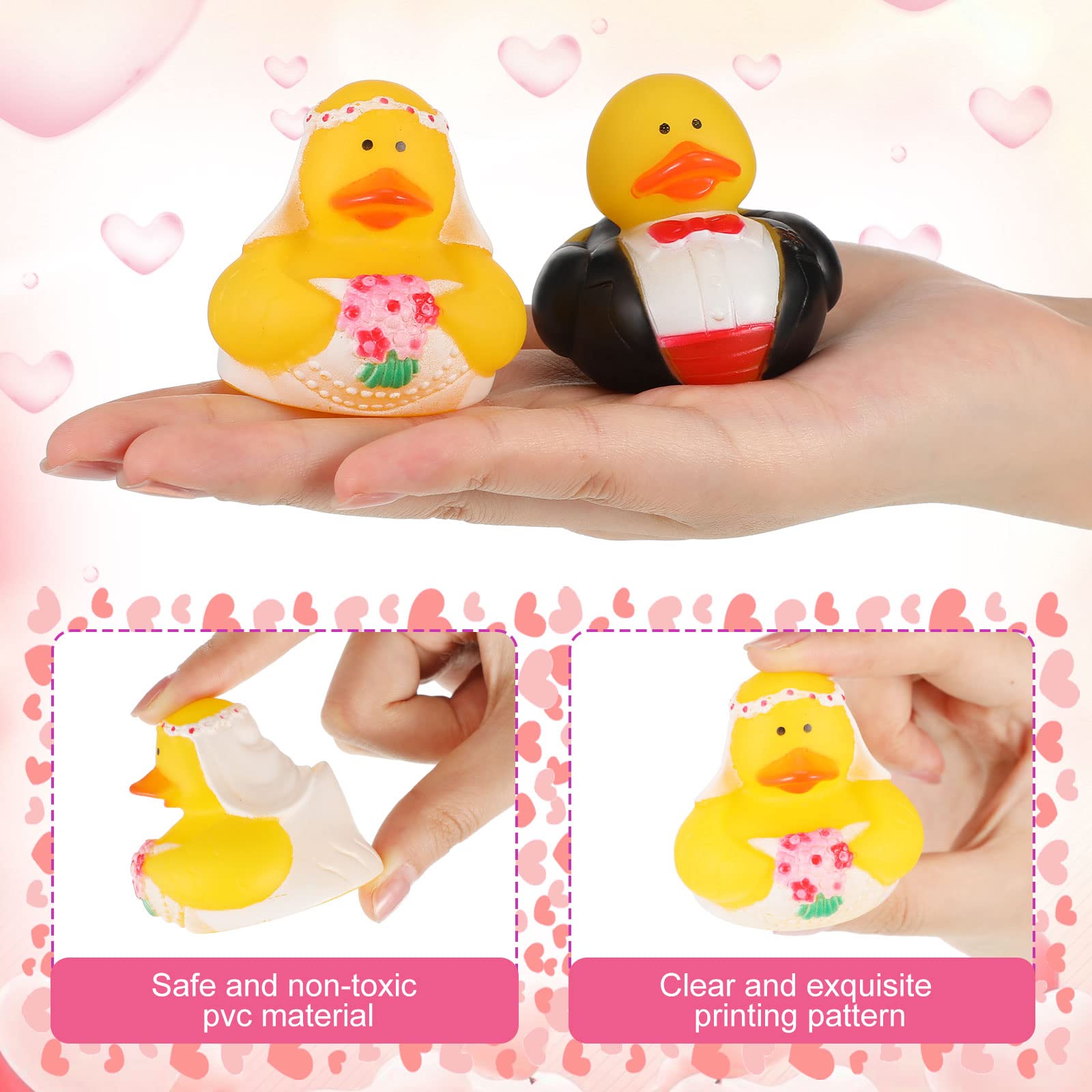 Wedding Rubber Ducks Bride and Groom Rubber Ducks Bulk Decorations Wedding Gift Bag Presents Marriage Blessings