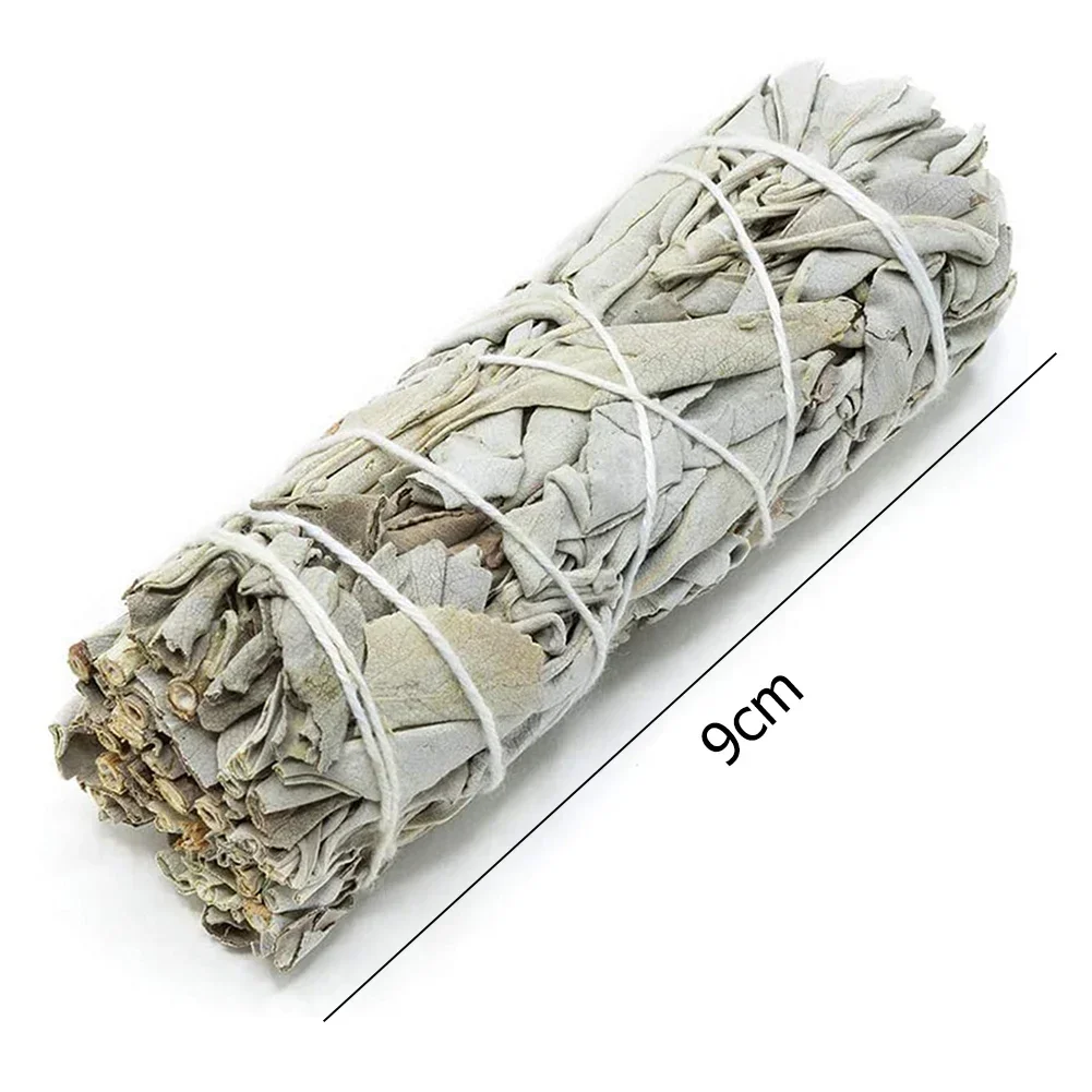 สีขาวธรรมชาติ Sage Smudge Sticks ในร่ม Purification สูบบุหรี่ AROMA Leaf Bundle Sage Smudge Sticks สําหรับทําความสะอาดบ้าน