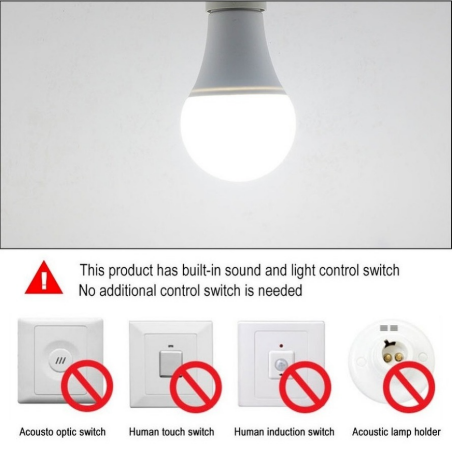 VzzUoo LED E27 光制御センサー電球 12 ワット 9 ワット 7 ワット AC85-265V 昼夜の光自動オンオフパティオポーチスマートランプ庭用