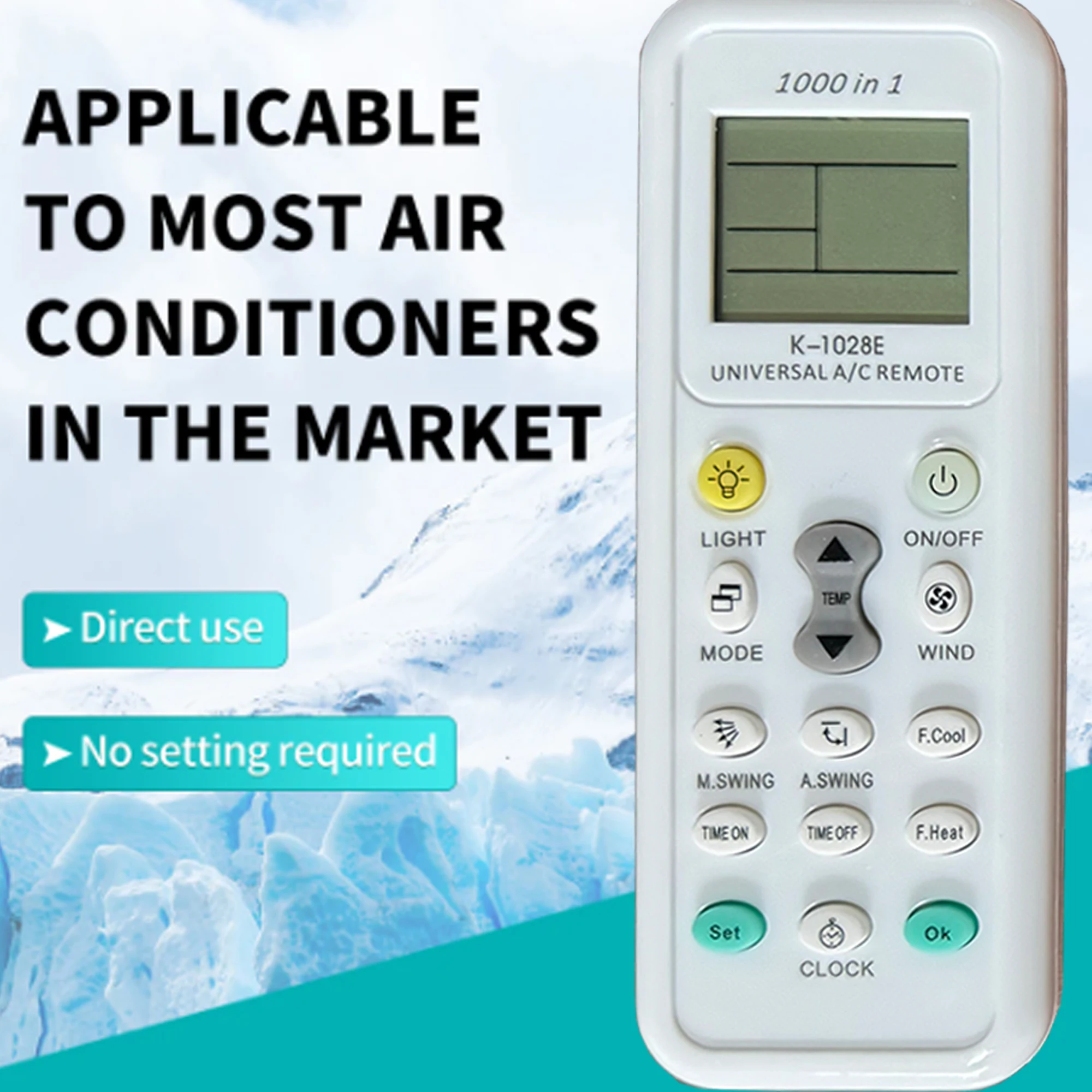 Universal Wireless K-1028E AC Digital LCD Remote Control for Air Conditioner