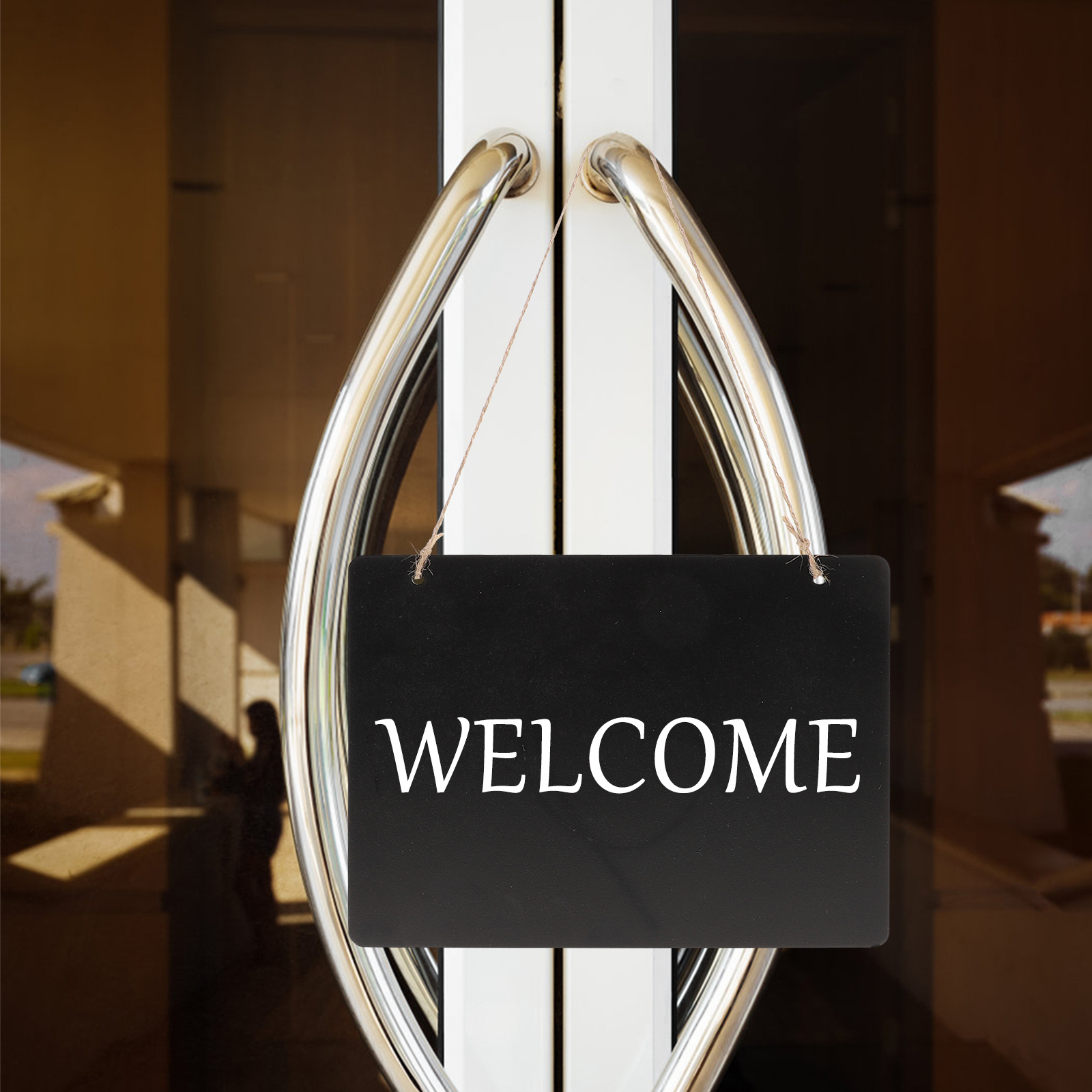 Blackboard Sign Hanging The Chalkboard Board Wall Message Woodlive Signs Labels Small Display Decor Doubledecorate Sided Wooden