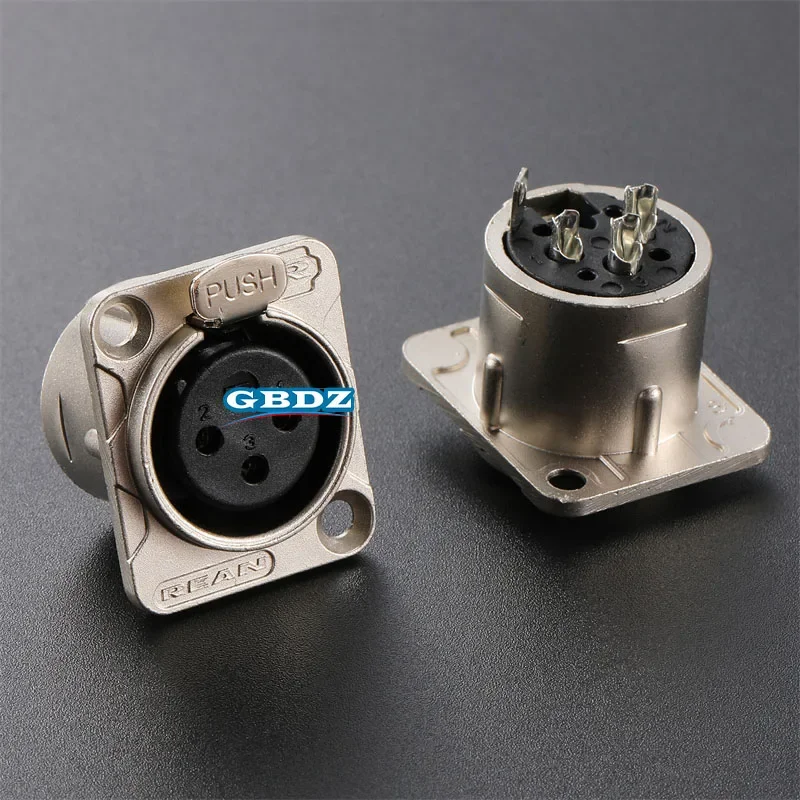 3 Core XLRr Soket Pria Wanita Emas/Berlapis Timah RC3FDL Soket Tipe D Modul Amplifier Daya YS145 Adaptor Antarmuka Audio