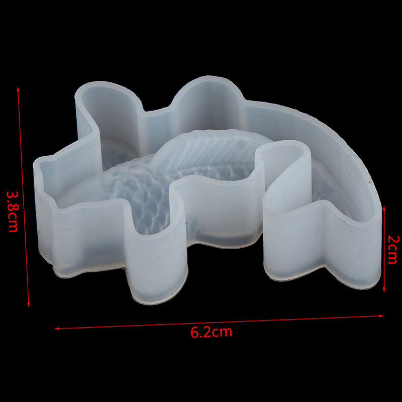 3D May Mắn Cá Koi Hình Trong Suốt Khuôn Silicon DIY Nhựa Đúc Nghệ Thuật Trang Sức Làm Thủ Công Epoxy Hàng Thủ Công Mặt Dây Chuyền Làm Dụng Cụ