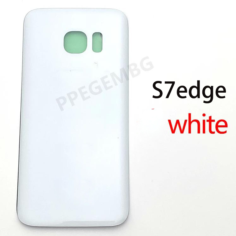 Für Samsung Galaxy S7 G930 G930F S7 Rand G935 Zurück Batterie Abdeckung Hinten Deckel Tür Gehäuse Fall Glas Panel Kamera Objektiv Kleber