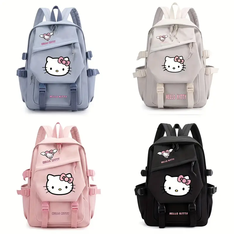 Mochila de dibujos animados Sanrio Cinnamoroll Hello Kitty, mochila escolar encantadora para niños, regalo para niños, mochila multifuncional y elegante para estudiantes