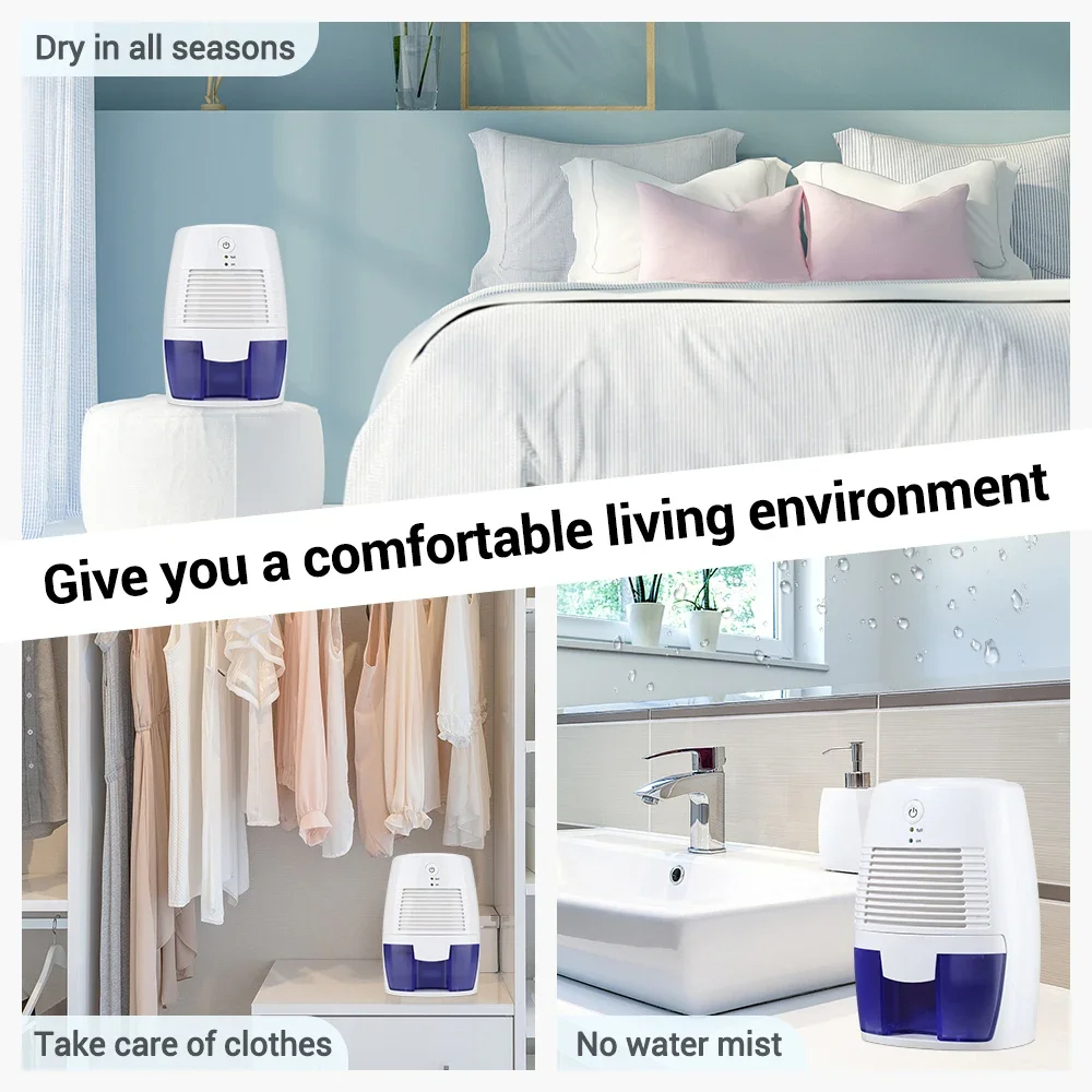 Electric Portable Dehumidifier Air Purifier USB Mute Moisture Absorbers Air Dryer For Home Room Office Kitchen Deodorizer Dryer