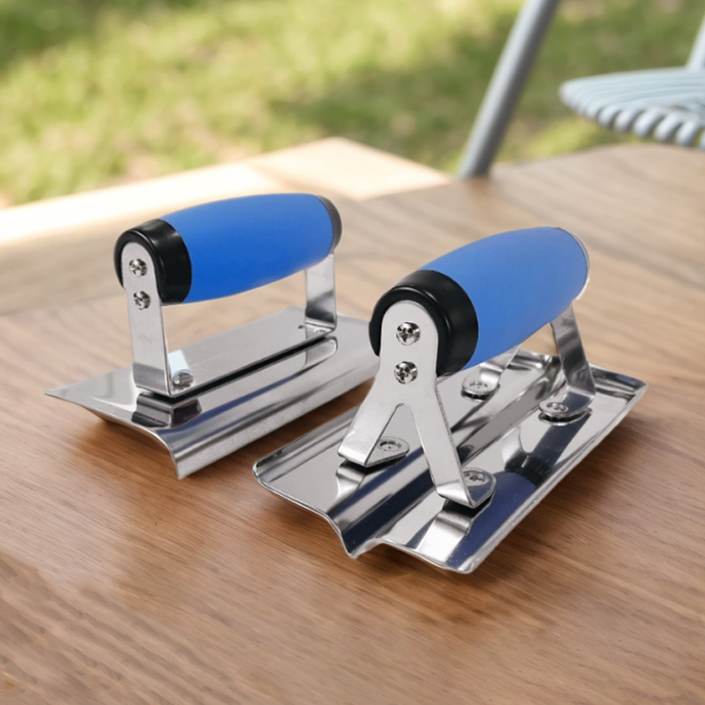 Concrete Hand Edger Or Groover Concrete Tools Stainless Steel with Soft Grip Plaster Cement Stucco Masonry Construction Tool