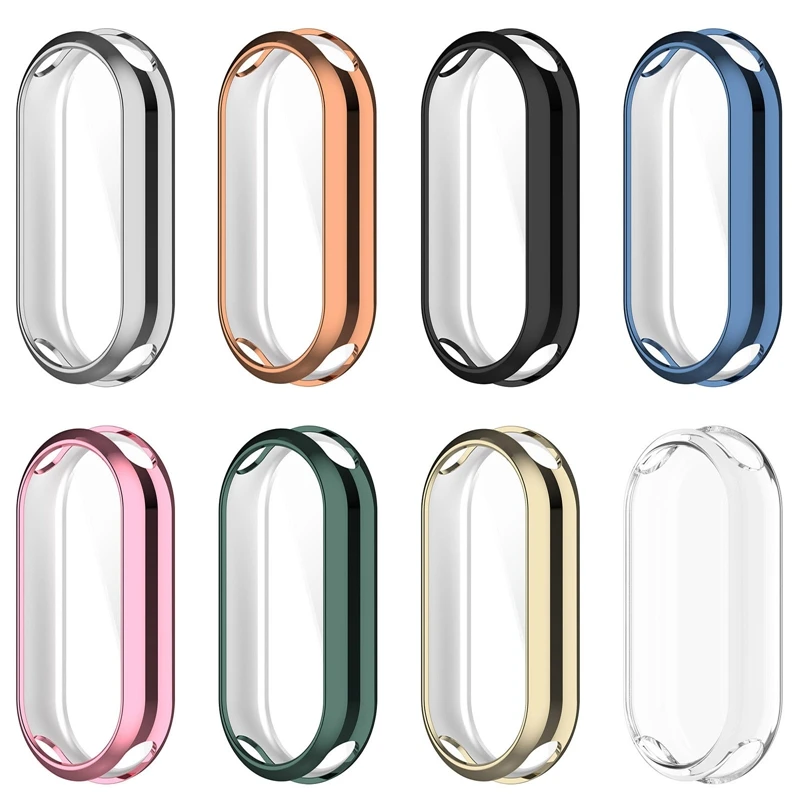 Soft TPU Protective Cover For Xiaomi Mi Band 8 Full Screen Protector Frame Bumper Shell for Xiaomi Miband 8 Watch Accessories