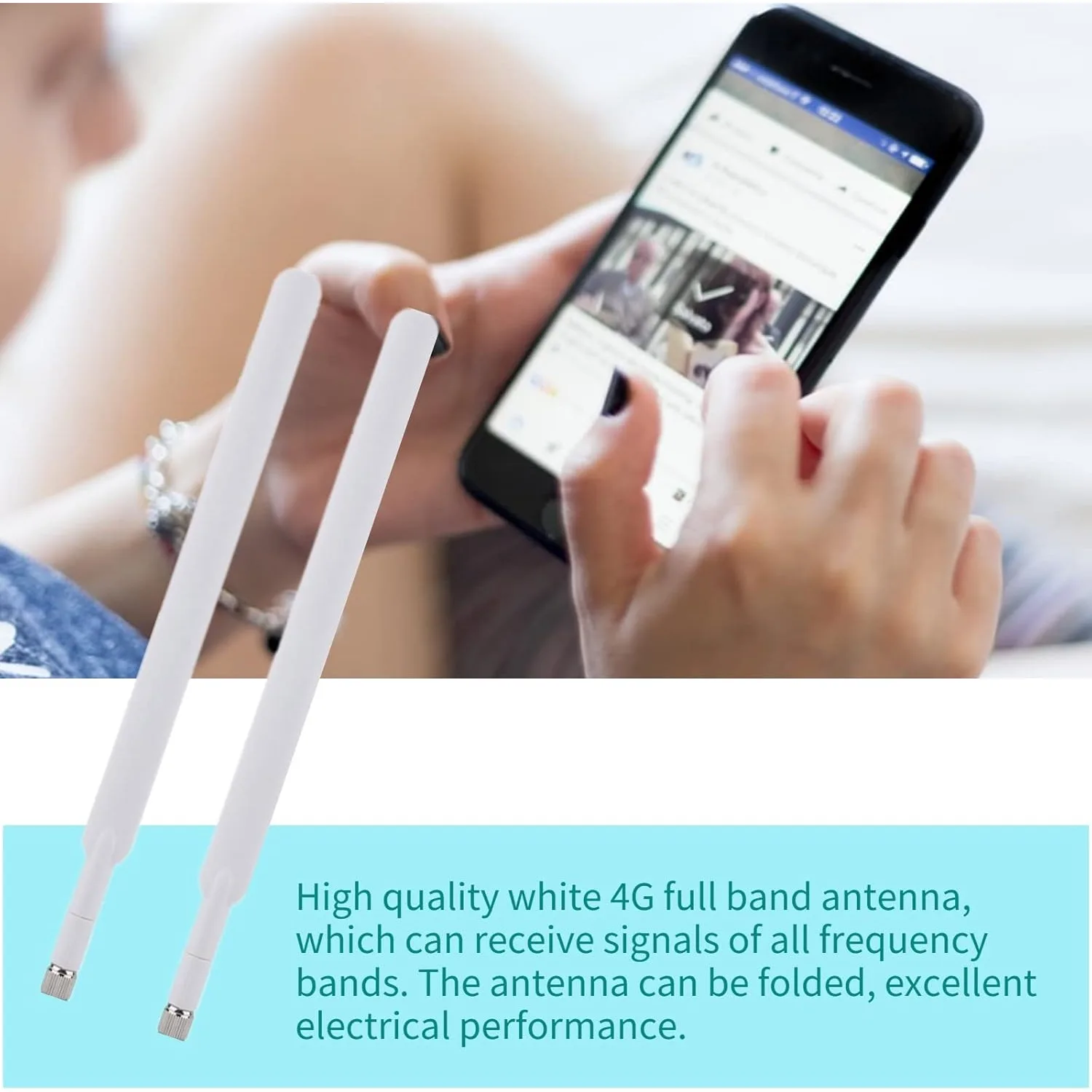 Antenna per router wireless 2PCS 4G LTE Antenna per guadagno di segnale 2X 5dBi con connettore SMA per router CPE Huawei B310/B593/B315s/E5186s
