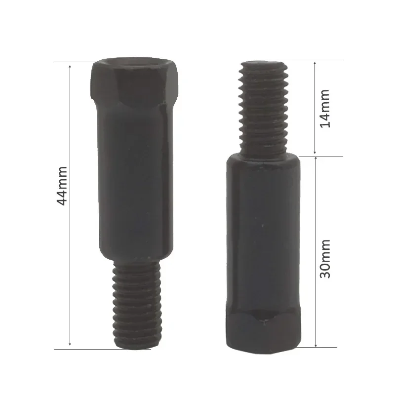 Longer Extension Black Motorcycle Rear Mirror Adapters M8 8mm M10 10mm Anti clockwise Right Left Hand Thread Changing Screw