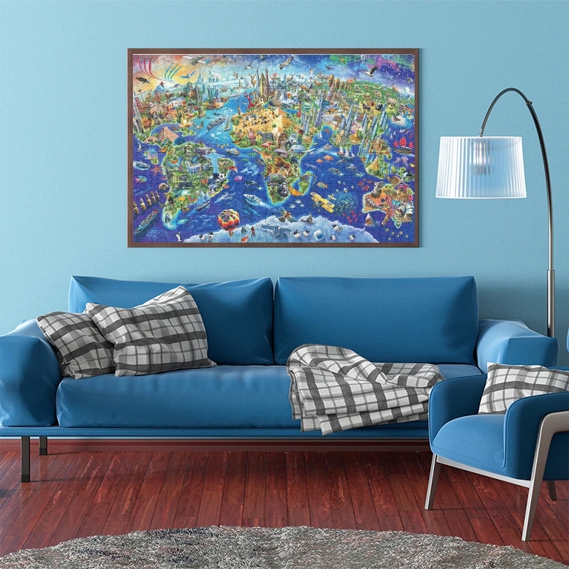 美しい風景のジグソーパズル、景観の絵の具、ストレス軽減おもちゃ、大人のためのクリスマスギフト、1000個、75x50cm