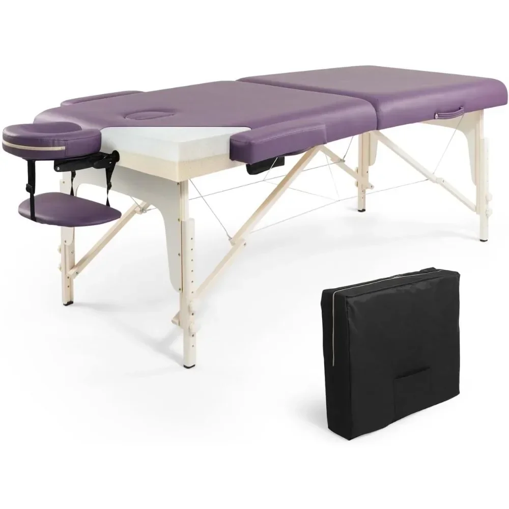 This Is APremium Memory Foam Massage Table,Foldable & Portable Massage Bed, Height Adjustable Spa Bed