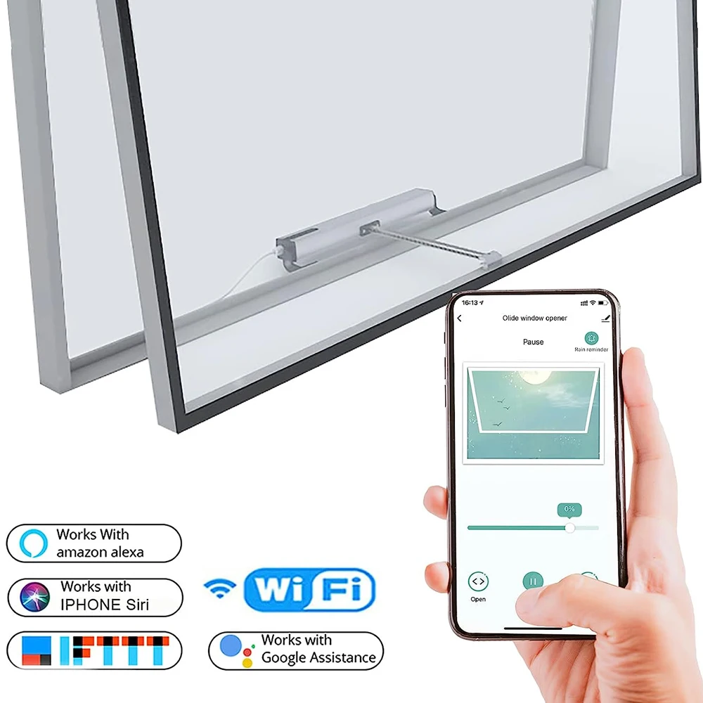GALO Mới Nhất Có Thể Điều Chỉnh Chiều Dài 100 ~ 400Mm Dây Chuyền Tự Động Cửa Sổ Mở WiFi & Điều Khiển Từ Xa