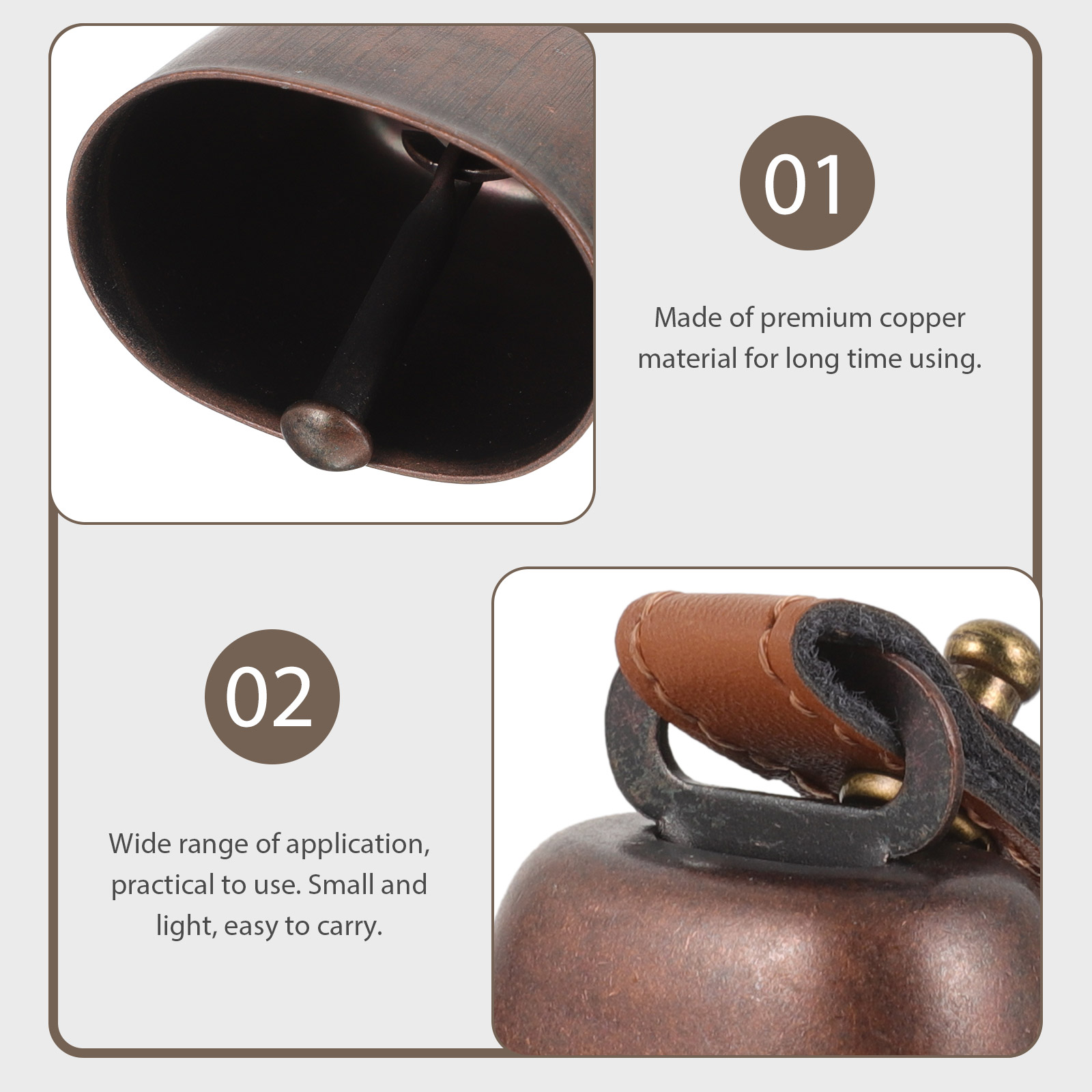 Fivela de ferro cowbell acampamento metal ringer urso sinos viajando alarme anti perdido