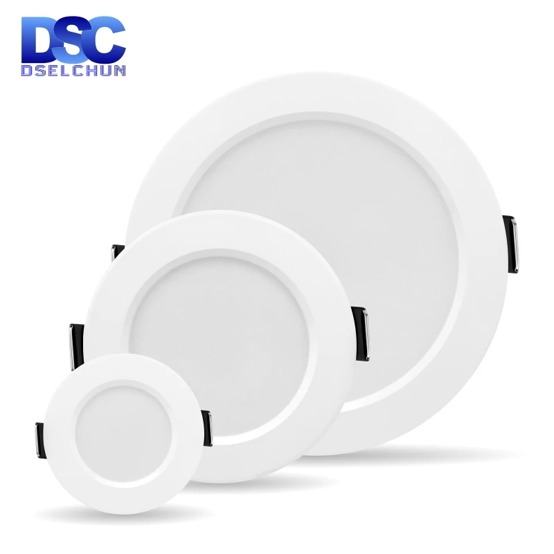 Luz empotrable Led empotrable 3W 5W 7W 9W 12W 15W 220V luz de techo 3/4/5 pulgadas Panel Led redondo iluminación puntual para dormitorio