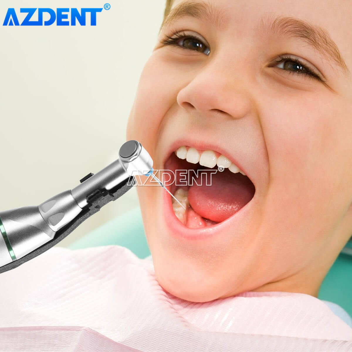 AZDENT-Motor Endo inalámbrico Dental, terapia inteligente de conducto radicular con lámpara LED, herramienta de odontología endodóntica de contraángulo estándar 16:1