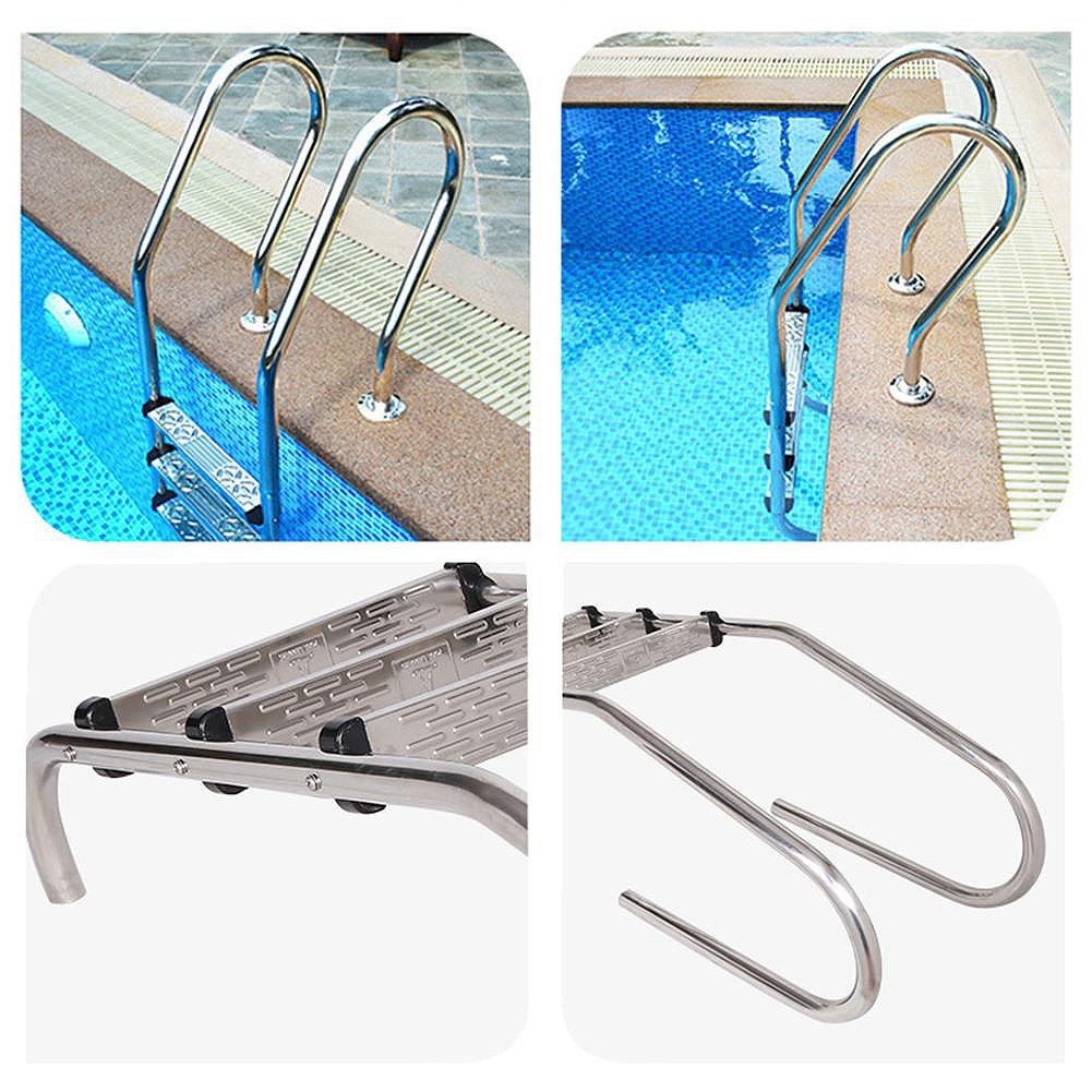 BABQ Swimming Pool Ladder Rung Steps Stainless Steel Replacement Anti Slip Ladder Swimming Pool Accessories