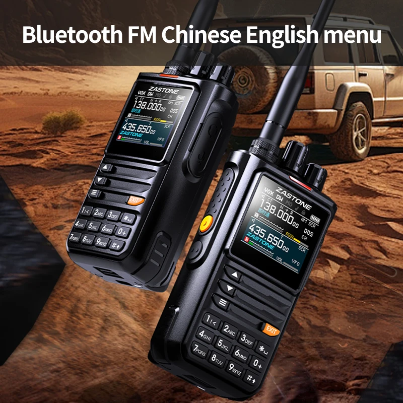 ZASTONE M8 10W Walkie Talkie Ham Amateur 2 Way Radio AM Air Aviation Band High Power Walkie-Talkie APP programming noise