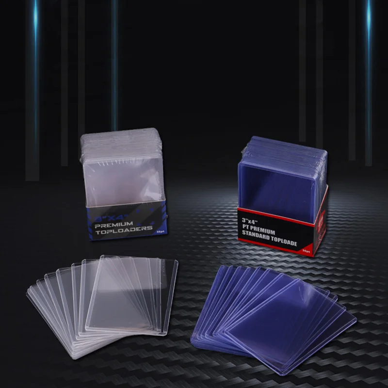 35PT Top Loader Clear ป้องกัน Trading Card Topload ผู้ถือ Hard พลาสติกการ์ดสําหรับเบสบอลการ์ดกีฬาการ์ด