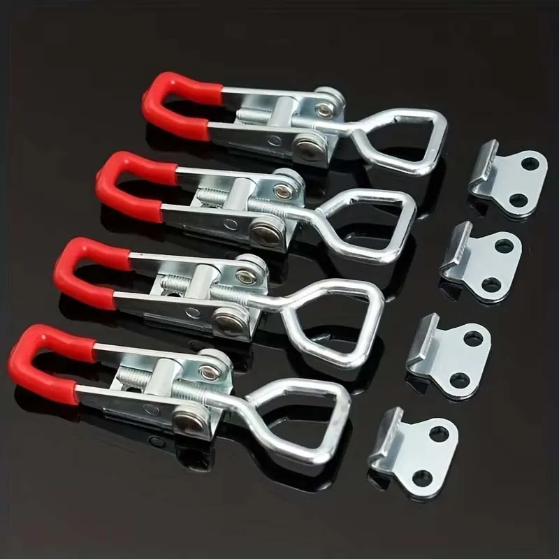 4 pezzi di ferro resistente cinghia regolabile chiusura a scatto chiusura a scatto morsetto tipo bullone accessori morsetto rapido morsetto orizzontale