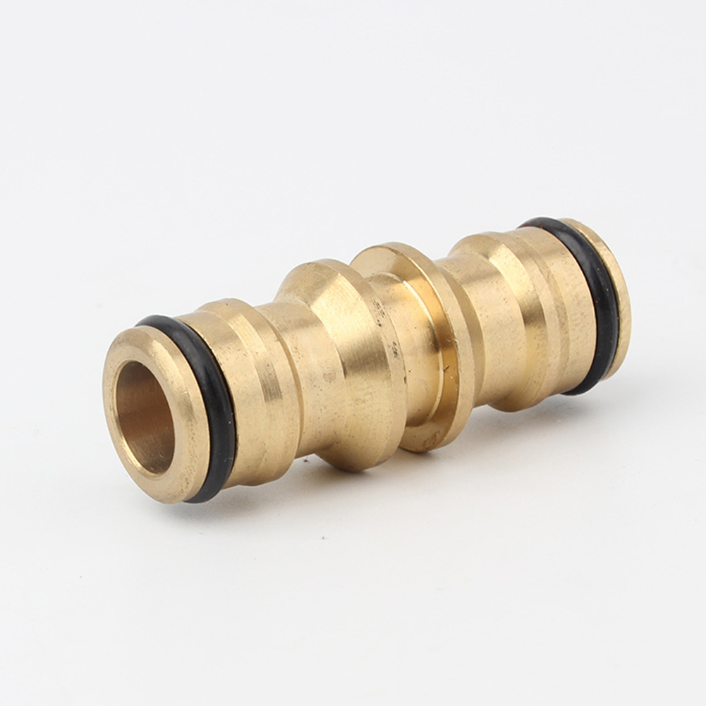 2 Way Garden Brass Hose Connector Joiner Coupler Watering Water Pipe Tap Male Water Pipe Repair Extension Joint